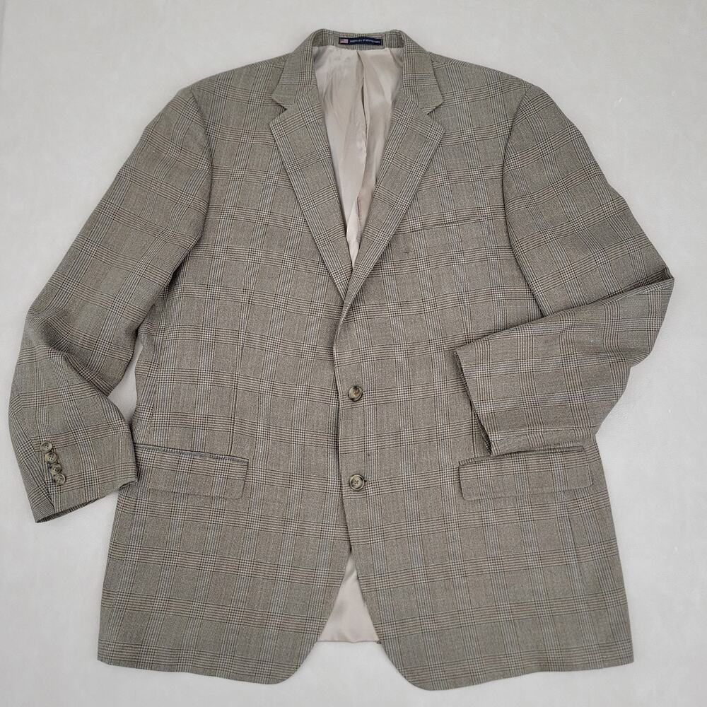 Hart Schaffner Marx Sport Coat Mens 48L Brown Two Button Blazer Jacket Dillard's
